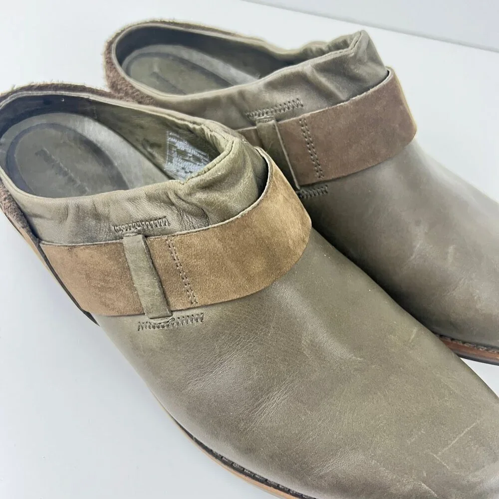 Patagonia Addie Clog Peat Brown Leather Womens Size 9.5 M Mules - Picture 5 of 8